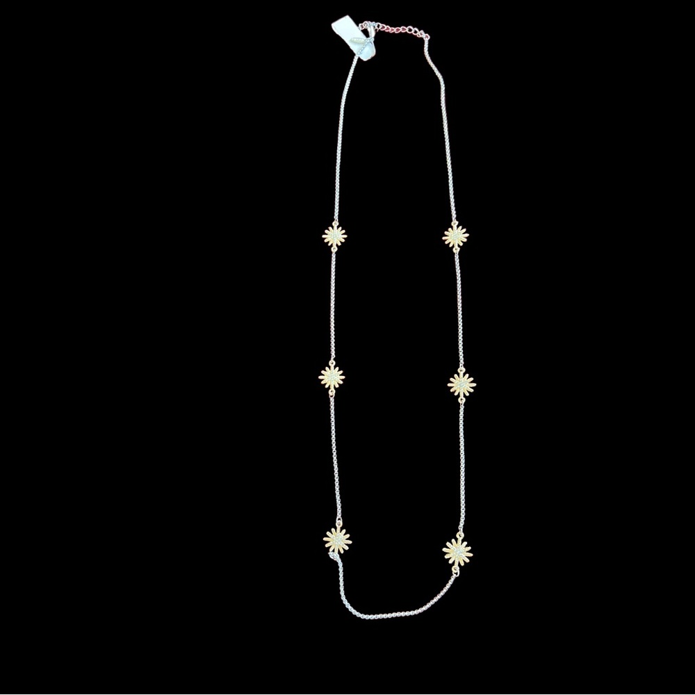 Natasha gold and silver embellished necklace - Picture 3 of 4